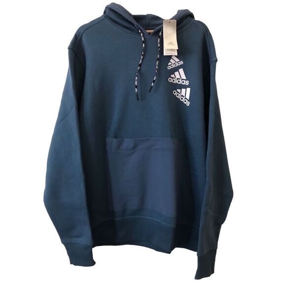 Adidas Brandlove Essentials Fleece Pullover Hoodie Men’s Size Medium - Picture 1 of 5